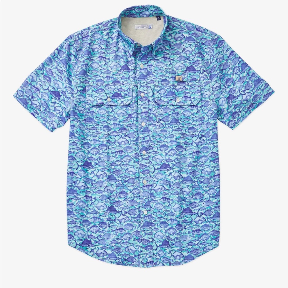 🆕 NWT Westport Lifestyle Fishtopia Fishing Shirt 5XB